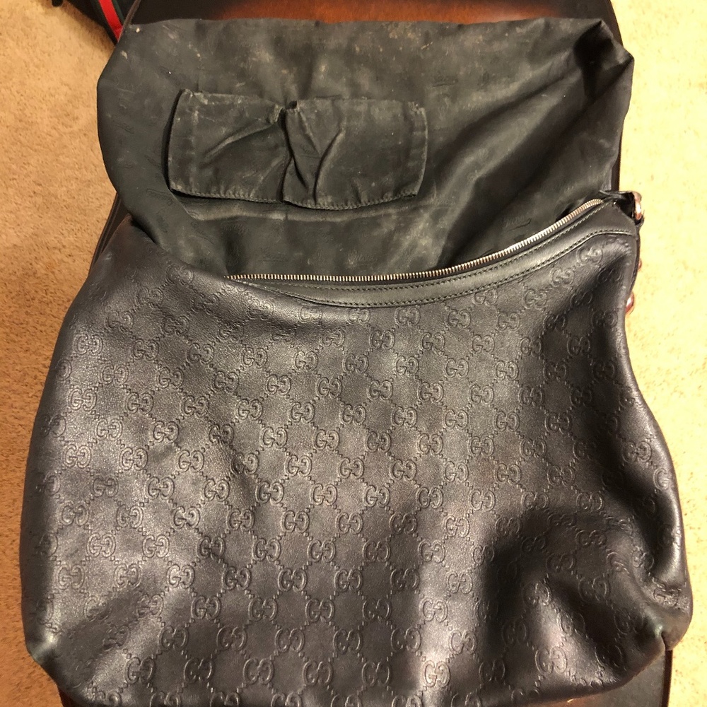 Gucci Black Calfskin Leather Hobo Bag - Picture 6 of 6